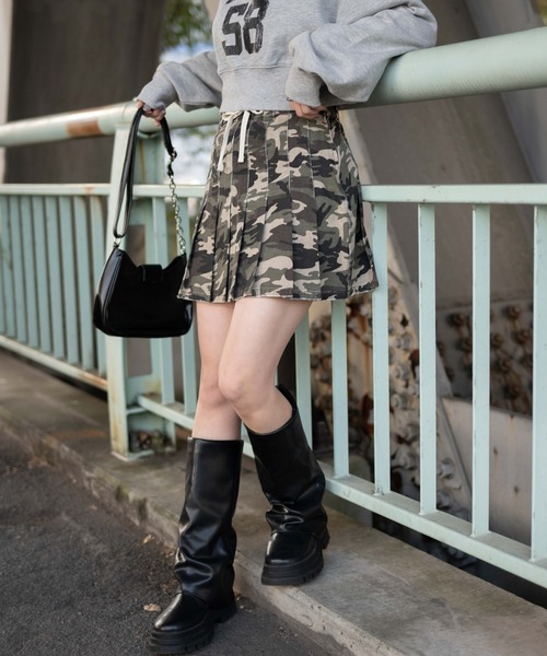 WEGO（ウィゴー）の「WEGO/【25年春夏新作】ウエストドロストプリーツスカート（スカート・レディース・その他1・FREE）」の8枚目の写真