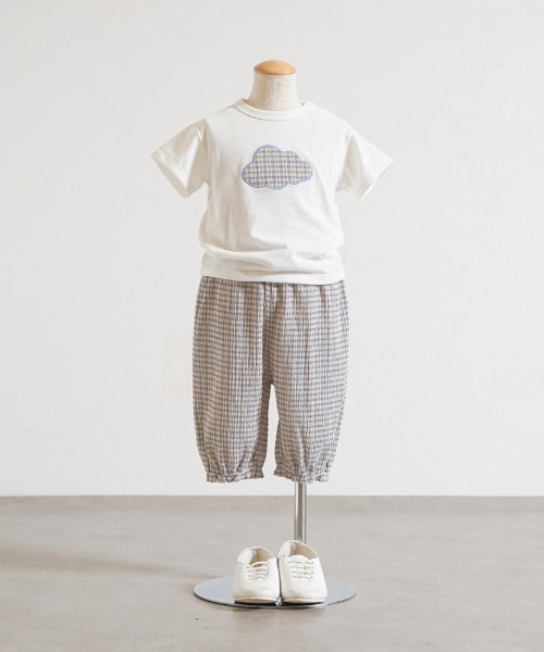 10mois(ディモワ)の「【10mois(ディモワ)】雲ポケットギンガムチェックバルーンパンツ 70-80・80-90・90-100・100-110cm(その他パンツ・キッズ・ピンク/ライトブルー/レッド・90-100cm/70-80cm/80-90cm)」の9枚目の写真