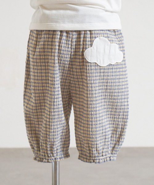 10mois(ディモワ)の「【10mois(ディモワ)】雲ポケットギンガムチェックバルーンパンツ 70-80・80-90・90-100・100-110cm(その他パンツ・キッズ・ピンク/ライトブルー/レッド・90-100cm/70-80cm/80-90cm)」の7枚目の写真
