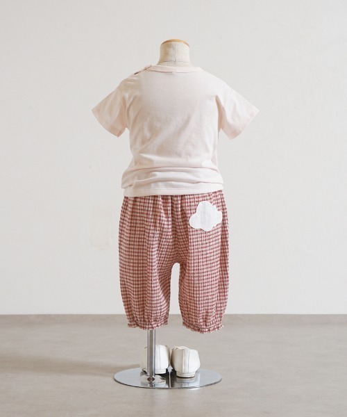 10mois(ディモワ)の「【10mois(ディモワ)】雲ポケットギンガムチェックバルーンパンツ 70-80・80-90・90-100・100-110cm(その他パンツ・キッズ・ピンク/ライトブルー/レッド・90-100cm/70-80cm/80-90cm)」の12枚目の写真