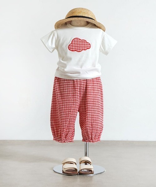10mois(ディモワ)の「【10mois(ディモワ)】雲ポケットギンガムチェックバルーンパンツ 70-80・80-90・90-100・100-110cm(その他パンツ・キッズ・ピンク/ライトブルー/レッド・90-100cm/70-80cm/80-90cm)」の15枚目の写真
