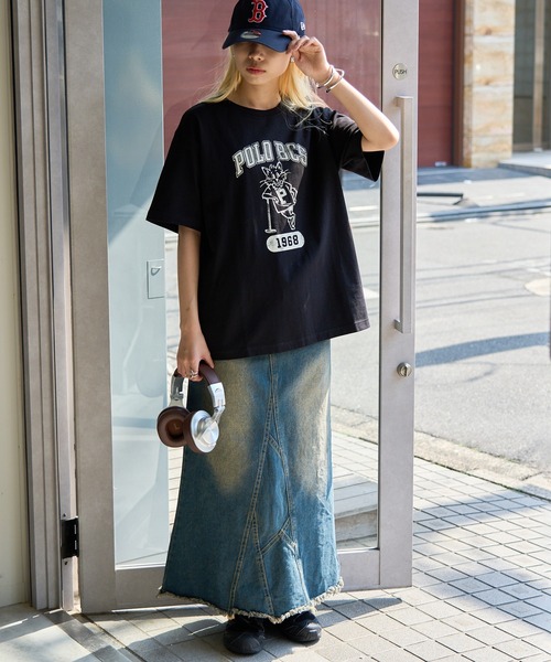 POLO BCS（ポロ ビーシーエス）の「【POLO BCS】ZOZO限定商品 One point POLO cat tee ワンポイントポロカレッジキャットTee / ネコプリント（Tシャツ/カットソー・レディース・ピンク/ネイビー/ブラック/ホワイト/グリーン・S/XS/XL/L/M）」の17枚目の写真