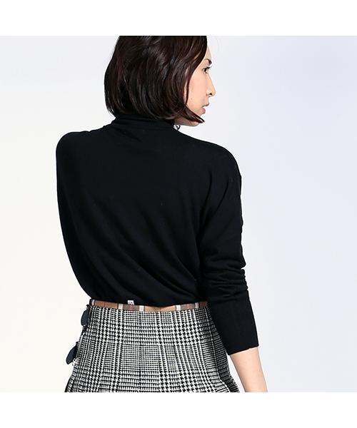 FREAK'S STORE（フリークスストア）の「ハイゲージタートルチュニック（ニット/セーター・レディース・ブラック/オフホワイト/グレー・ﾌﾘ-）」の4枚目の写真