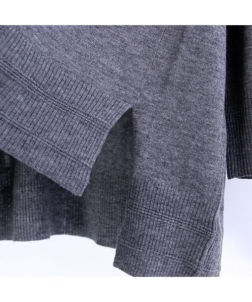 FREAK'S STORE（フリークスストア）の「ハイゲージタートルチュニック（ニット/セーター・レディース・ブラック/オフホワイト/グレー・ﾌﾘ-）」の8枚目の写真