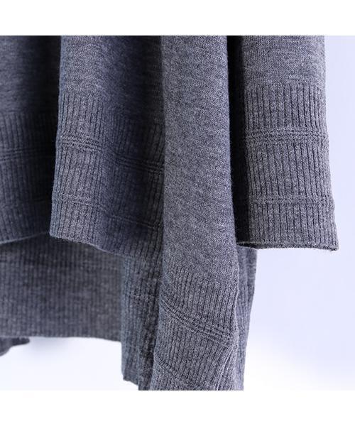 FREAK'S STORE（フリークスストア）の「ハイゲージタートルチュニック（ニット/セーター・レディース・ブラック/オフホワイト/グレー・ﾌﾘ-）」の10枚目の写真