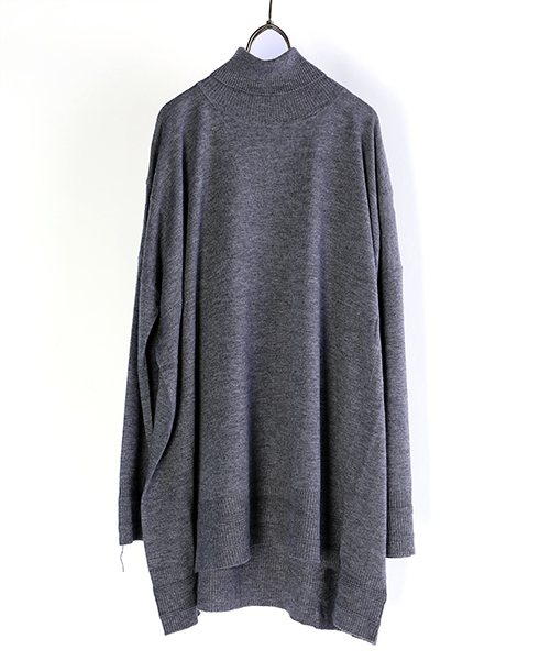 FREAK'S STORE（フリークスストア）の「ハイゲージタートルチュニック（ニット/セーター・レディース・ブラック/オフホワイト/グレー・ﾌﾘ-）」の18枚目の写真