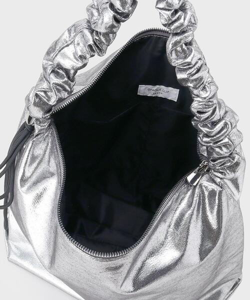 OPAQUE.CLIP（オペークドットクリップ）の「【2WAY／A4サイズ対応】ドロストギャザーフリルハンドルワンショルダーバッグ（ショルダーバッグ・レディース・ブラック/シルバー系その他7/ライトブルー/ライトベージュ・00）」の22枚目の写真