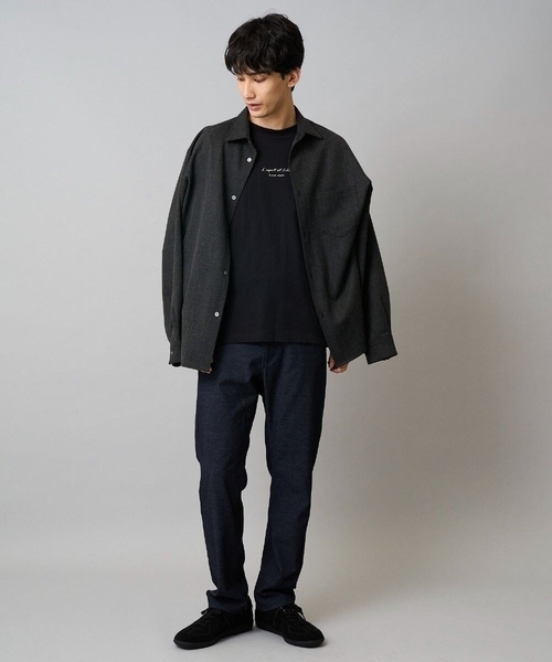 a.v.v（アーヴェヴェ）の「【ストレッチ】スマートシャンブレー5ポケットパンツ(セットアップ可）（スラックス・メンズ・ネイビー/チャコールグレー・46/48/44/50）」の21枚目の写真