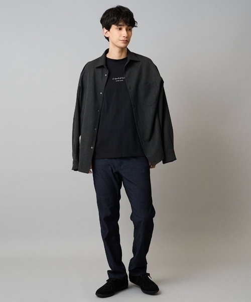 a.v.v（アーヴェヴェ）の「【ストレッチ】スマートシャンブレー5ポケットパンツ(セットアップ可）（スラックス・メンズ・ネイビー/チャコールグレー・46/48/44/50）」の8枚目の写真