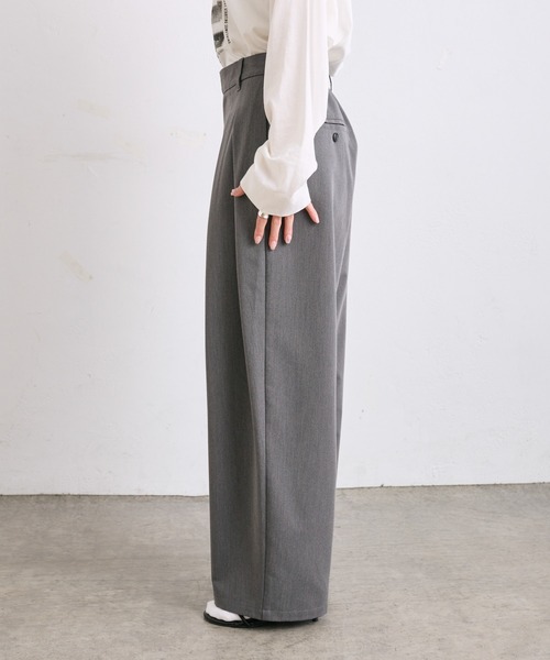 PUAL CE CIN(ピュアルセシン)の「【WEB限定】2タックスラックスパンツ(スラックス・レディース・ブラック/グレー・FREE)」の18枚目の写真