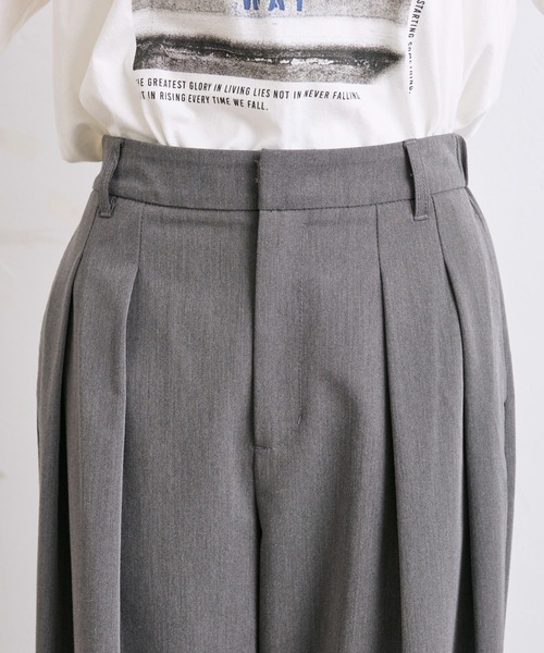 PUAL CE CIN(ピュアルセシン)の「【WEB限定】2タックスラックスパンツ(スラックス・レディース・ブラック/グレー・FREE)」の21枚目の写真