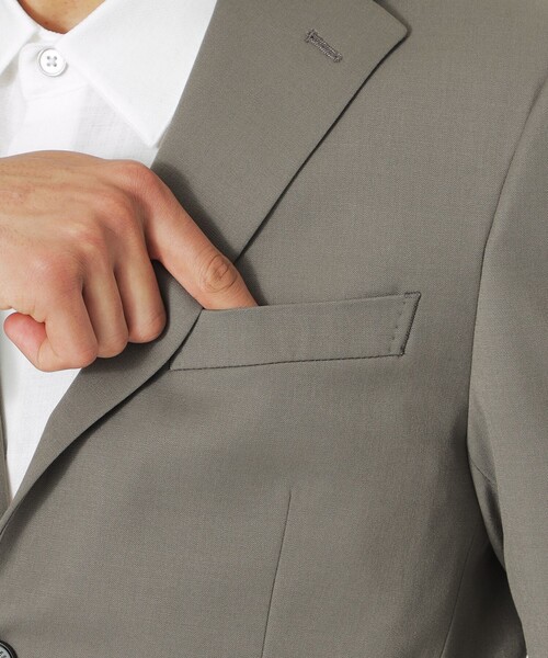 LOVELESS（ラブレス）の「ウールミックスツイルジャケット（テーラードジャケット・メンズ・ライトグレー/ブラウン系その他3/ブラック・L/S/M）」の10枚目の写真