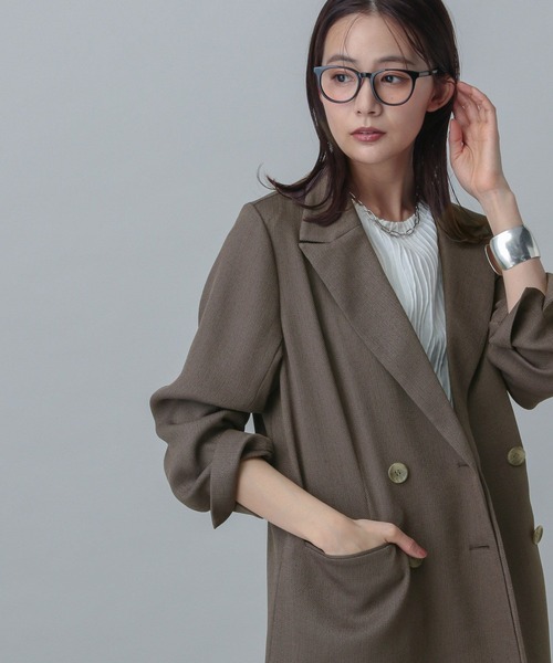 GLOBAL WORK（グローバルワーク）の「MATINEE LINE/リネンライクWジャケット/327143（テーラードジャケット・レディース・スミクロ/モカ/ブラウン・SMALL/MEDIUM/LARGE）」の22枚目の写真