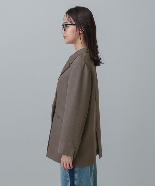 GLOBAL WORK（グローバルワーク）の「MATINEE LINE/リネンライクWジャケット/327143（テーラードジャケット・レディース・スミクロ/モカ/ブラウン・SMALL/MEDIUM/LARGE）」の20枚目の写真