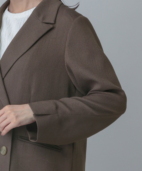 GLOBAL WORK（グローバルワーク）の「MATINEE LINE/リネンライクWジャケット/327143（テーラードジャケット・レディース・スミクロ/モカ/ブラウン・SMALL/MEDIUM/LARGE）」の10枚目の写真