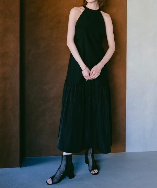 ワンピース MEERA DRESS Halter Neck Tiered Dress/ホルターネックティアードドレス