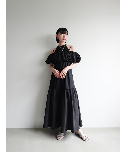 Halter Neck Tiered Dress/ホルターネックティアードドレス
