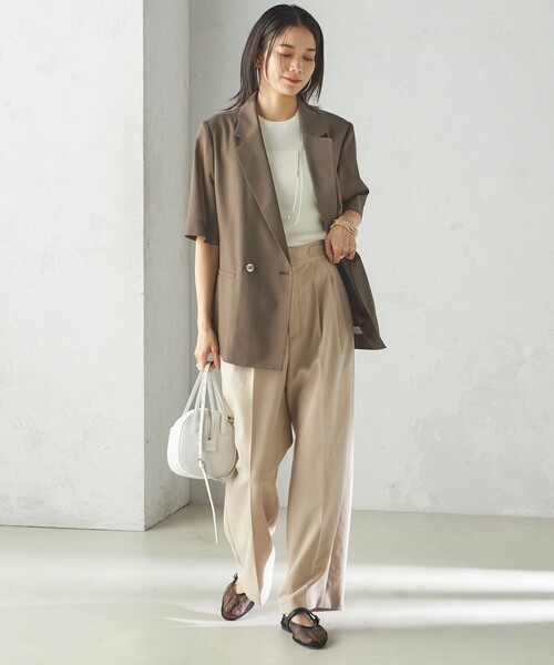 Doux archives 24SS サップ半袖ジャケット　アイボリー 楽天市場】サップ半袖ジャケット／ドゥ アルシーヴ（Doux