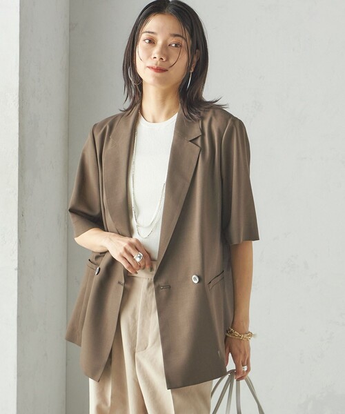 SHIPS（シップス）の「〈手洗い可能〉ダブル 半袖 ジャケット