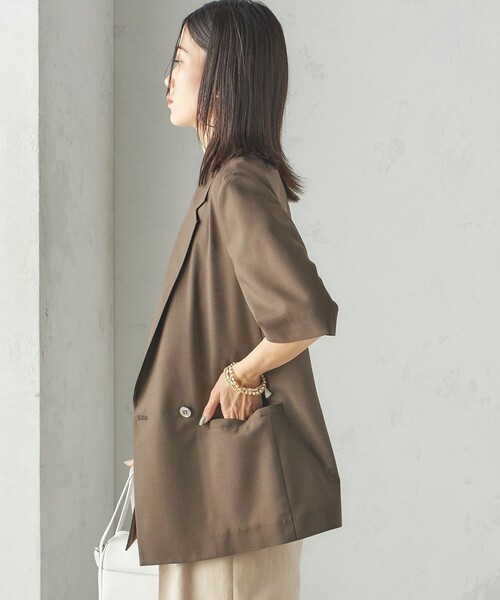 SHIPS（シップス）の「〈手洗い可能〉ダブル 半袖 ジャケット