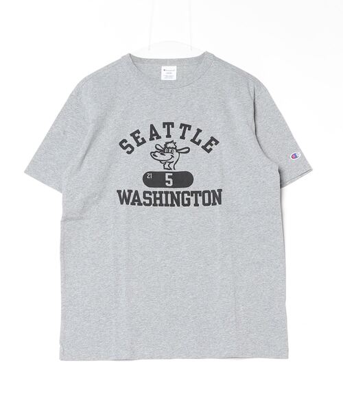 Champion（チャンピオン）の「チャンピオン  SHORT SLEEVE T-SHIRT_（Tシャツ/カットソー・メンズ・ホワイト/ネイビー/グレー・L/LL/M）」の3枚目の写真