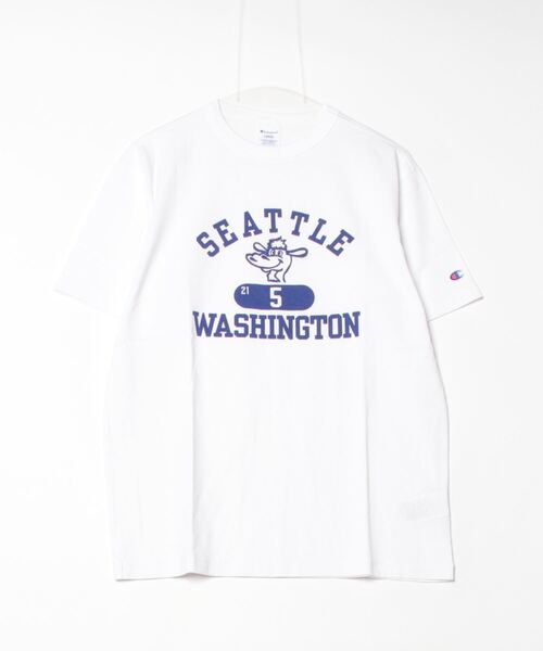 Champion（チャンピオン）の「チャンピオン  SHORT SLEEVE T-SHIRT_（Tシャツ/カットソー・メンズ・ホワイト/ネイビー/グレー・L/LL/M）」の2枚目の写真