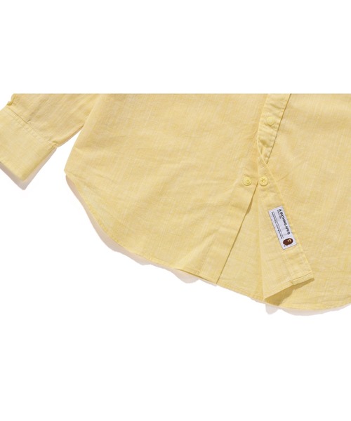A BATHING APE（アベイシングエイプ）の「COLLEGE SHIRT（シャツ/ブラウス・レディース・イエロー/ホワイト・FREE）」の3枚目の写真