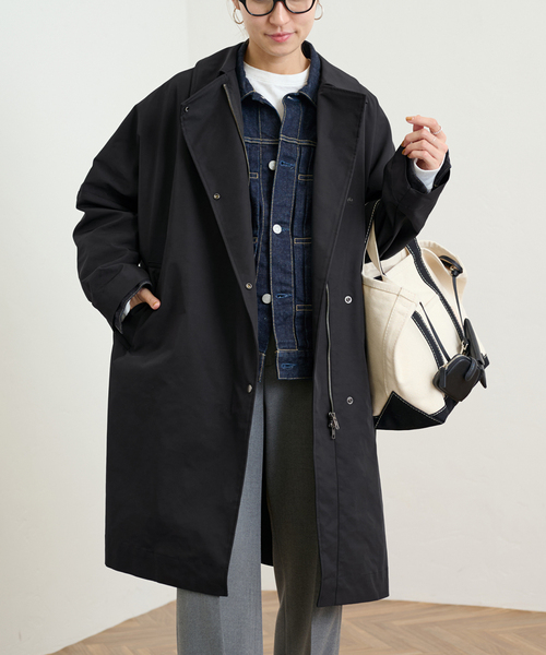 FRAMeWORK(フレームワーク)の「≪WEB限定追加≫撥水ポンチョトレンチコート3(ポンチョ・レディース・ブラック/ベージュ・36)」の15枚目の写真