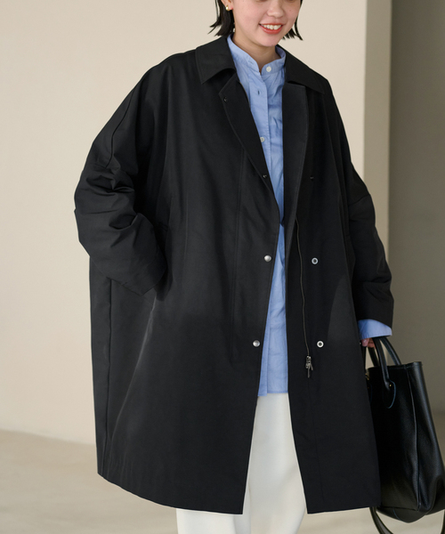 FRAMeWORK(フレームワーク)の「≪WEB限定追加≫撥水ポンチョトレンチコート3(ポンチョ・レディース・ブラック/ベージュ・36)」の18枚目の写真