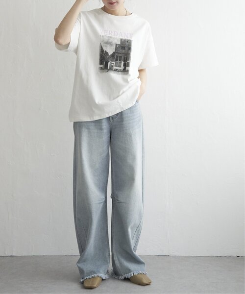 notch.（ノッチ）の「フォトxロゴプリント半袖Tシャツ（Tシャツ/カットソー・レディース・ピンク/ブルー/イエロー・M）」の6枚目の写真