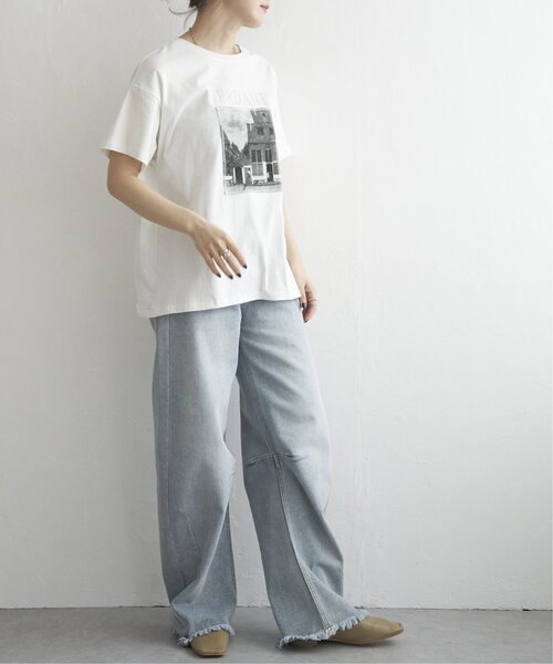 notch.（ノッチ）の「フォトxロゴプリント半袖Tシャツ（Tシャツ/カットソー・レディース・ピンク/ブルー/イエロー・M）」の9枚目の写真