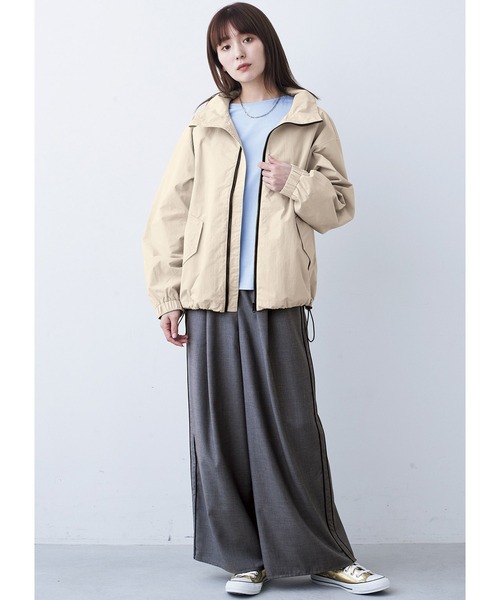MEDE19F(メデジュウキュウ)の「BRAND NEW MIX STYLE オーバーサイズジップジャケット(ナイロンジャケット・レディース・アイボリー・2/1)」の9枚目の写真