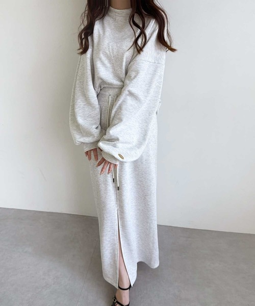 GeeRA(ジーラ)の「フロントスリットスウェットナロースカート(スカート・レディース・オフホワイト/オートミール/ブラック・LARGE/MEDIUM)」の13枚目の写真