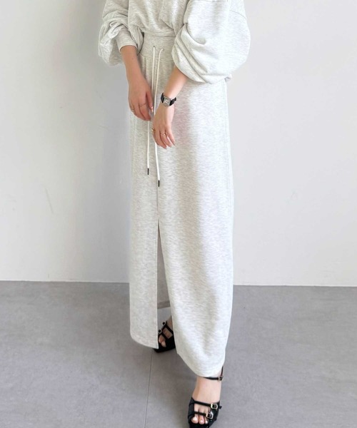 GeeRA(ジーラ)の「フロントスリットスウェットナロースカート(スカート・レディース・オフホワイト/オートミール/ブラック・LARGE/MEDIUM)」の15枚目の写真