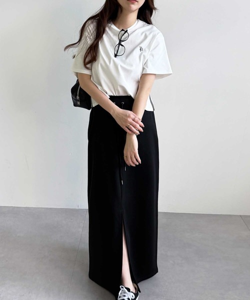 GeeRA(ジーラ)の「フロントスリットスウェットナロースカート(スカート・レディース・オフホワイト/オートミール/ブラック・LARGE/MEDIUM)」の9枚目の写真