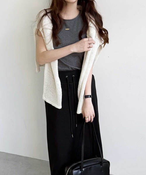 GeeRA(ジーラ)の「フロントスリットスウェットナロースカート(スカート・レディース・オフホワイト/オートミール/ブラック・LARGE/MEDIUM)」の5枚目の写真