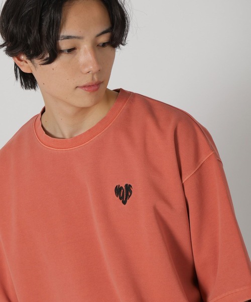 LAKOLE（ラコレ）の「ワンポイントピグメントT / 327793（Tシャツ/カットソー・メンズ・レッド/チャコールグレー/ベージュ/ネイビー・MEDIUM/LARGE）」の7枚目の写真