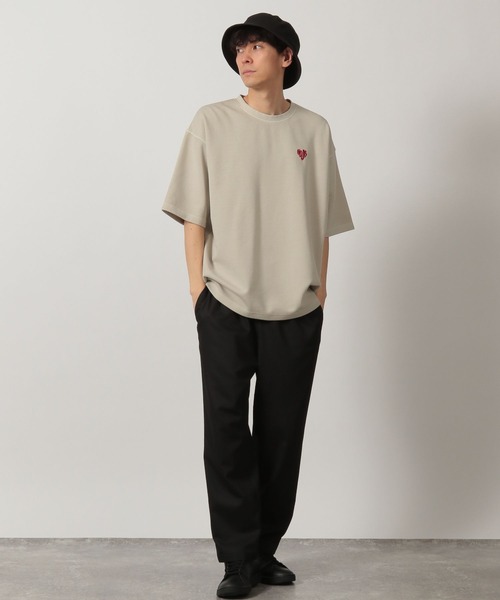 LAKOLE（ラコレ）の「ワンポイントピグメントT / 327793（Tシャツ/カットソー・メンズ・レッド/チャコールグレー/ベージュ/ネイビー・MEDIUM/LARGE）」の8枚目の写真