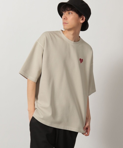 LAKOLE（ラコレ）の「ワンポイントピグメントT / 327793（Tシャツ/カットソー・メンズ・レッド/チャコールグレー/ベージュ/ネイビー・MEDIUM/LARGE）」の9枚目の写真