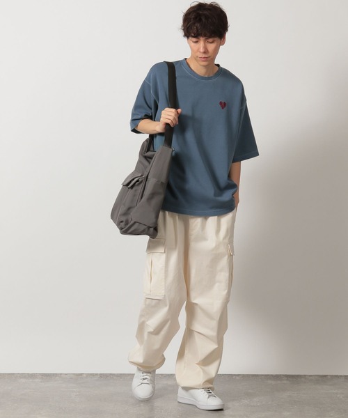 LAKOLE（ラコレ）の「ワンポイントピグメントT / 327793（Tシャツ/カットソー・メンズ・レッド/チャコールグレー/ベージュ/ネイビー・MEDIUM/LARGE）」の10枚目の写真