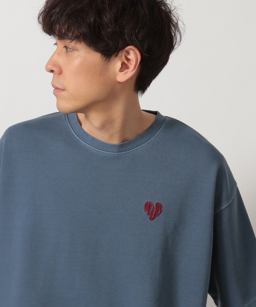 LAKOLE（ラコレ）の「ワンポイントピグメントT / 327793（Tシャツ/カットソー・メンズ・レッド/チャコールグレー/ベージュ/ネイビー・MEDIUM/LARGE）」の11枚目の写真