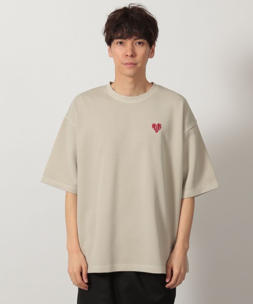 LAKOLE（ラコレ）の「ワンポイントピグメントT / 327793（Tシャツ/カットソー・メンズ・レッド/チャコールグレー/ベージュ/ネイビー・MEDIUM/LARGE）」の12枚目の写真
