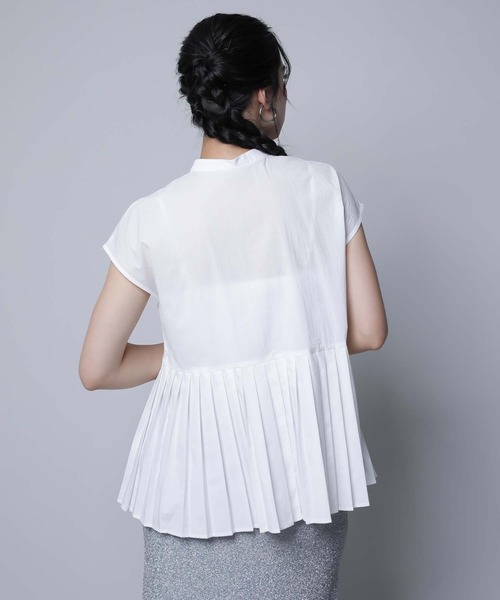 RAW FUDGE(ローファッジ)の「プリーツペプラムブラウス(シャツ/ブラウス・レディース・オフホワイト/ブラック・M)」の6枚目の写真