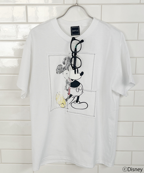 Spick & Span(スピックアンドスパン)の「《追加》WIFFLE / ウィッフル MICKYパッチワークTee(Tシャツ/カットソー・レディース・グレー/ブラック/ホワイト・FREE)」の9枚目の写真