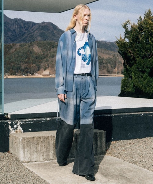 BLAYMORE（ブレイモア）の「【BLAYMORE】Sheer Ombre Check Shirt / シアーシャツ オンブレチェック（シャツ/ブラウス・メンズ・ブルー/ホワイト・S/M）」の19枚目の写真