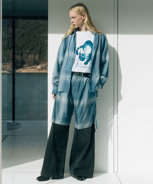 BLAYMORE（ブレイモア）の「【BLAYMORE】Sheer Ombre Check Shirt / シアーシャツ オンブレチェック（シャツ/ブラウス・メンズ・ブルー/ホワイト・S/M）」の21枚目の写真