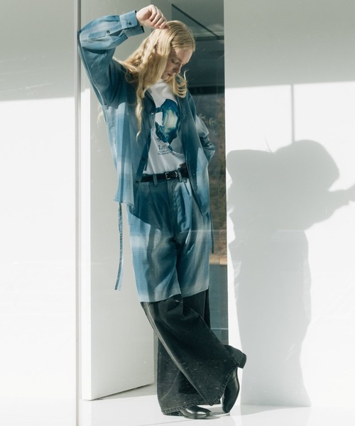 BLAYMORE（ブレイモア）の「【BLAYMORE】Sheer Ombre Check Shirt / シアーシャツ オンブレチェック（シャツ/ブラウス・メンズ・ブルー/ホワイト・S/M）」の22枚目の写真