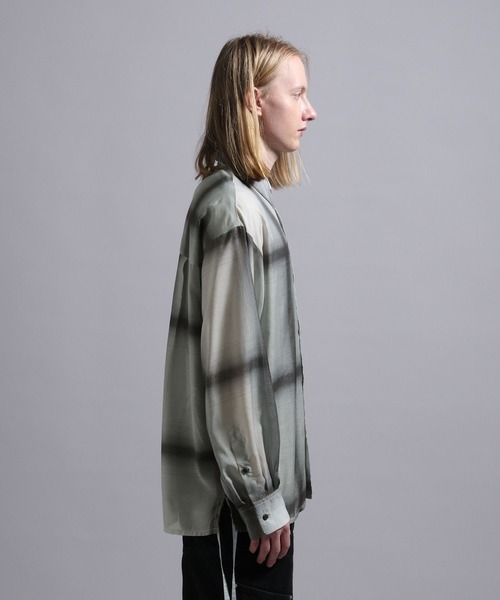 BLAYMORE（ブレイモア）の「【BLAYMORE】Sheer Ombre Check Shirt / シアーシャツ オンブレチェック（シャツ/ブラウス・メンズ・ブルー/ホワイト・S/M）」の7枚目の写真