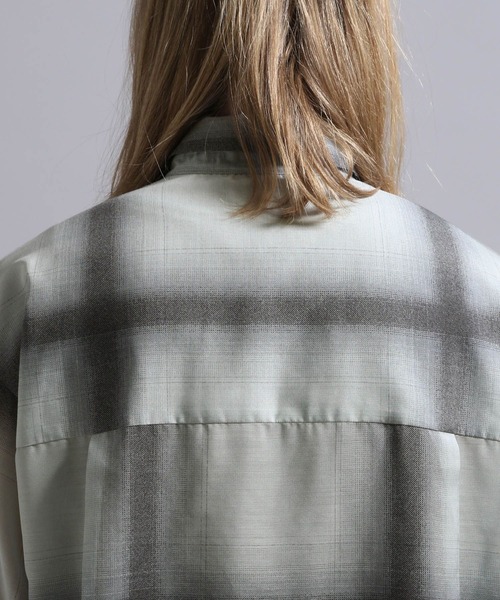 BLAYMORE（ブレイモア）の「【BLAYMORE】Sheer Ombre Check Shirt / シアーシャツ オンブレチェック（シャツ/ブラウス・メンズ・ブルー/ホワイト・S/M）」の9枚目の写真