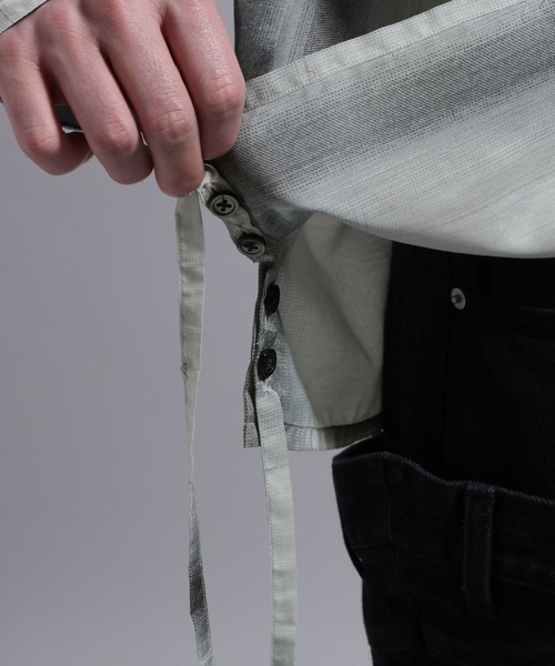 BLAYMORE（ブレイモア）の「【BLAYMORE】Sheer Ombre Check Shirt / シアーシャツ オンブレチェック（シャツ/ブラウス・メンズ・ブルー/ホワイト・S/M）」の15枚目の写真